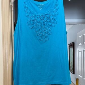 Chico's Turquoise Embroidered Tank Top
Size 3 in Chico’s sizing